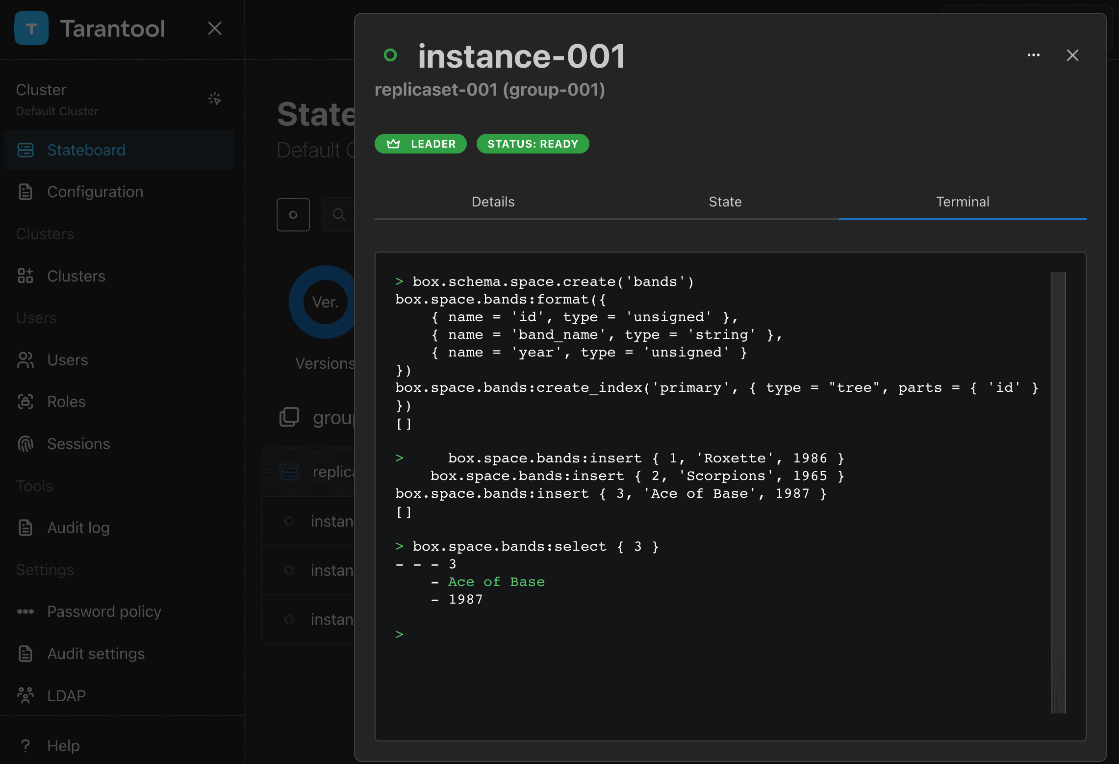Writing data through TCM